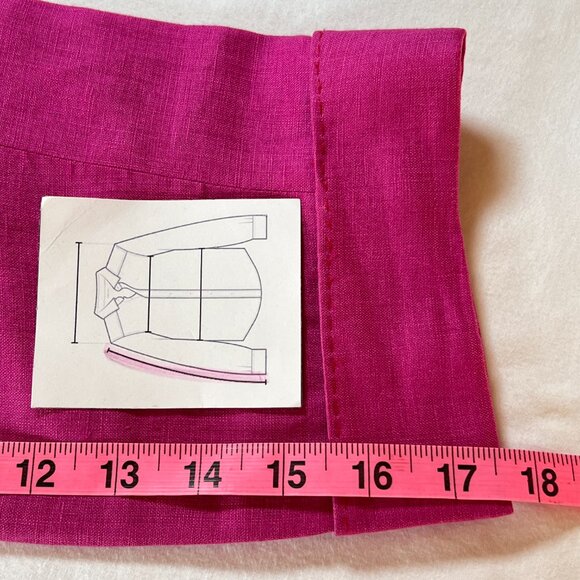 💕Windmoor :Bold & Beautiful Vintage-vibe Fuchsia 100% Linen Jacket size 12 - Picture 12 of 15